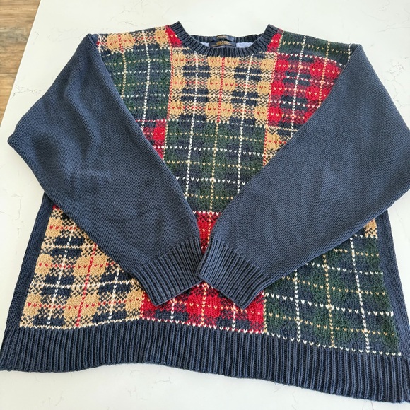 Vintage Tommy Hilfiger Golf Multicolor Plaid Crewneck Sweater